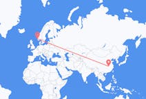 出发地 中国出发地 武汉市目的地 挪威海宁格松的航班