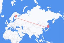 Voli da Aomori, Giappone a Kuopio, Finlandia