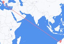 Vluchten van Newman, Australië naar Korfoe, Griekenland