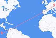 Flyreiser fra Baltra, Ecuador til Linz, Østerrike