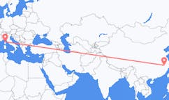 出发地 中国黄山市目的地 法国巴斯蒂亚的航班