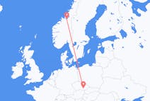 出发地 捷克布尔诺目的地 挪威特隆赫姆的航班