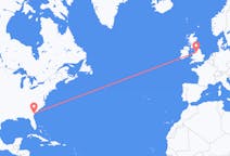 Flyreiser fra Savannah, USA til Manchester, England