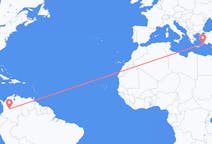 Flights from Bogotá to Rhodes