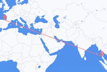 Flights from Kawthaung Township, Myanmar (Burma) to Bilbao, Spain