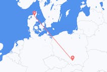 Flights from Kraków in Poland to Aalborg in Denmark
