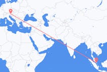 Flyrejser fra Johor Bahru, Malaysia til Klagenfurt, Østrig