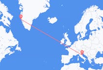 그린란드 마니초크에서 출발해 이탈리아 안코나로(으)로 가는 항공편