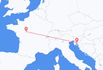 Flyg från Rijeka, Kroatien till Tours, Frankrike