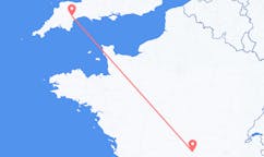 出发地 法国克莱蒙费朗前往英格兰的埃克塞特的航班