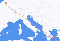 ギリシャのから シロス島、フランスのへ パリフライト