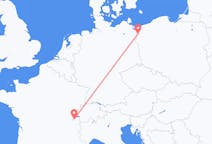 Flyg från Szczecin, Polen till Genève, Schweiz
