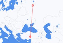 Flyreiser fra Moskva, Russland til Adana, Tyrkia