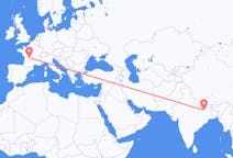 Flyg från Patna, Indien till Limoges, Frankrike