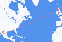 Flyreiser fra Victoria de Durango, Mexico til Glasgow, Skottland