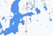 Flights from Vilnius in Lithuania to Jyväskylä in Finland