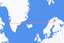 Vluchten van Kolari, Finland naar Sisimiut, Groenland