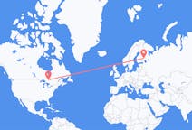 Flyreiser fra Timmins, Canada til Joensuu, Finland