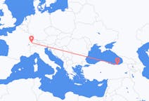 Flyreiser fra Trabzon, Tyrkia til Bern, Sveits