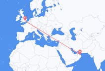 Flyreiser fra Muscat, Oman til London, England