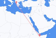 Loty z Hargejsa w Somalii do Prewezy w Grecji