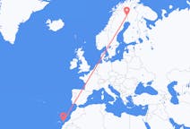 Flights from Fuerteventura, Spain to Pajala, Sweden