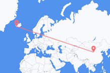 Vluchten van Yinchuan, China naar Reykjavík, IJsland