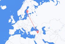 เที่ยวบิน จาก ตุรกุ, ฟินแลนด์ ถึงดิยาร์บากีร์, ตุรกี