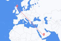 Flights from Sharurah, Saudi Arabia to Aberdeen, the United Kingdom