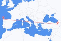 Fly fra Erzurum til La Coruña