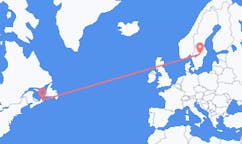 Flyreiser fra Sydney i Nova Scotia, Canada til Örebro, Sverige