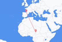 Flyreiser fra N Djamena, til San Sebastian