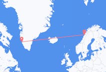 Vluchten van Nuuk naar Bodø