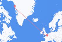 格陵兰出发地 乌佩纳维克飞往格陵兰目的地 巴黎的航班