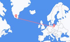그린란드 나르사크에서 출발해 폴란드 포즈난으로(으)로 가는 항공편