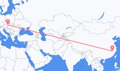 중국 상라오에서 출발해 슬로바키아 브라티슬라바까지(으)로 가는 항공편
