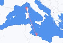 Vuelos de Trípoli, Libia a Ajaccio, Francia