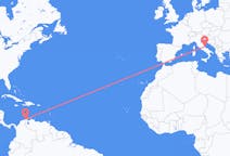 Flyreiser fra Riohacha, Colombia til Pescara, Italia
