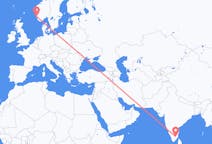 出发地 印度出发地 蒂鲁吉拉帕利目的地 挪威海宁格松的航班