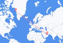 아랍 에미리트 두바이에서 출발해 그린란드 우퍼나비크에게(으)로 가는 항공편