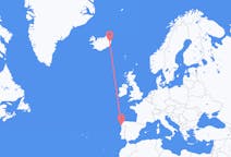 アイスランドのエギルスタジルから、スペインのビーゴまでのフライト