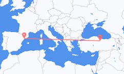 Flyreiser fra Tokat, Tyrkia til Reus, Spania