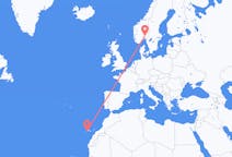 Flights from San Sebastián de La Gomera, Spain to Oslo, Norway