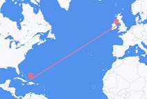 来自特克斯和凯科斯群岛南凯科斯岛目的地 爱尔兰都柏林的航班