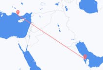 Flyg från Bahrain Island, Bahrain till Gazipaşa, Turkiet