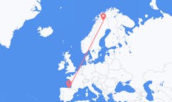 Vluchten van Kiruna naar Bilbao