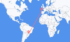 브라질 구아라푸아바에서 출발해 스페인 라코루냐까지(으)로 가는 항공편