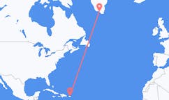 Flyrejser fra San Juan, USA til Qaqortoq, Grønland