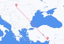 Vluchten van Debrecen, Hongarije naar Adana, Turkije