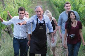 トスカーナのブドウ畑の散歩とワインテイスティング